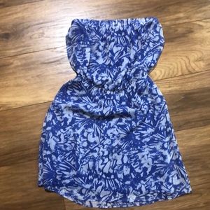 Floral strapless dress